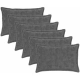  Presvlaka za jastuk 6 kom. HOUTEN Tamnosiva 30 x 50 cm | shoptok.hr