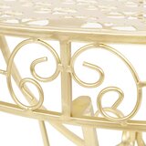 vidaXL Bočni starinski stolić polukružni metalni 72 x 36 x 74 cm zlatni | shoptok.hr