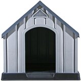 vidaXL Pasja uta siva 92x87x91 cm plastika | Shoptok.si