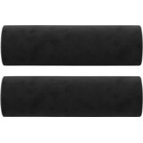  Ukrasni jastuci 2 kom crni Ø 15 x 50 cm baršunasti | shoptok.hr