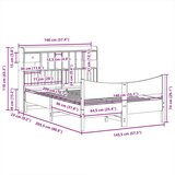 vidaXL Posteljni okvir brez vzmetnice 140x200 cm trdna borovina | Shoptok.si