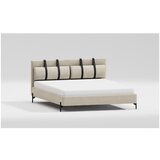 Ropez Bež tapecirani bračni krevet s podnicom 200x200 cm Tulsa – | shoptok.hr