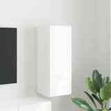 vidaXL TV zidni ormar Sjajno bijelo 30 x 31 x 80 cm Konstruirano drvo | shoptok.hr