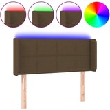 Maison Chic led posteljno vzglavje - vzglavna omarica - nočna omarica temno rjavo 83x16x78/88 cm blago, (21707893) Cene