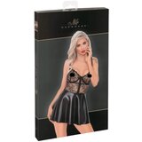 Noir bleščeča obleka s čipkastim topom (črna) - L | Shoptok.si
