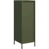 vidaXL Visoka omara olivno zelena 39x35x103,5 cm jeklo | Shoptok.si