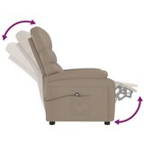  Električni naslonjač od umjetne kože boja cappuccina - Boja cappuccina 1 | shoptok.hr