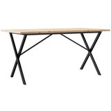  Blagovaonski stol X-oblika 160x80x75 5 cm od borovine i željeza | shoptok.hr
