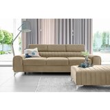 ELTAP Svetlo rjava žametna raztegljiva sedežna garnitura 261 cm Laurence – | Shoptok.si