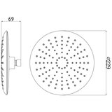 STIL Glava tuša 230 mm (T48-MB) crna | shoptok.hr