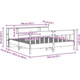  Knjižna postelja brez vzmetnice vošč. rjava 180x200 cm borovina, (21607759) | Shoptok.si