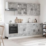  Kuhinjska jedinica KALMAR 8 pcs Betonska siva Konstruirano drvo | shoptok.hr