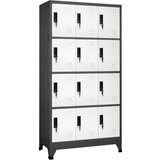  s ključem antracit-bijeli 90 x 45 x 180 cm čelični | shoptok.hr