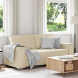 vidaXL Dvosedežna Garnitura Krem 140 cm Umetno Usnje, (22054578) | Shoptok.si