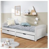 vidaXL Dnevni ležaj s 2 ladice IRUN bijeli 90x200 cm masivna borovina | shoptok.hr