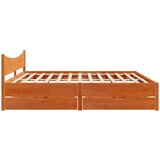 vidaXL Okvir kreveta s ladice voštano smeđi 180x200 cm od borovine | shoptok.hr
