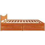 vidaXL Posteljni okvir s predali voščeno rjav 180x200cm trdna borovina, (21321642) | Shoptok.si