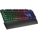  Tastatura gaming RAMPAGE KB-RX77 RUNNER Black USB Rainbow Illuminated US/ENGLISH LAYOUT Wrist Support | Eponuda.ba