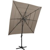 vidaXL Senčnik aluminij taupe 250x250 cm Cene