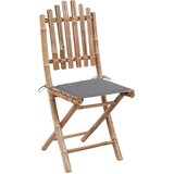 Maison Chic Zložljivi Vrtni Stoli - Stol za vrti 2 kosa z blazinami bambus JS2707, (21876568) | Shoptok.si
