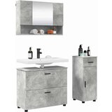 vidaXL set namještaja za kupaonicu 3 pcs beton siva 76.5 x 35 x 64 cm | shoptok.hr