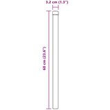  Stup za ogradu 2 pcs Zelena 60 cm Čelik s praškastim premazom | shoptok.hr