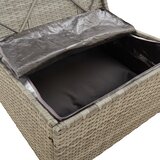  Vrtni tabure s jastukom sivi 55 x 55 x 30 cm od poliratana | shoptok.hr