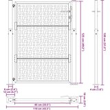  Vrtna vrata crna 100x125 cm čelična križna konstrukcija | shoptok.hr