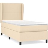  Krevet s oprugama i madracem krem 90 x 190 cm od tkanine | shoptok.hr
