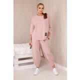Kesi Women's set sweatshirt + pants Punto - powder Cene