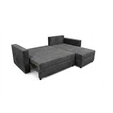 P & B KOTNA SEDEŽNA GARNITURA, rebrasti žamet temno siva | Shoptok.si