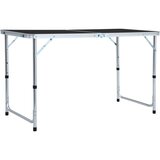  Zložljiva miza za kampiranje siva iz aluminija 120x60 cm Cene