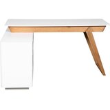 Livetastic KOTNA PISALNA MIZA les, leseni material bela, barve hrasta | Shoptok.si
