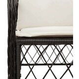  5-dijelni vrtni blagovaonski set s jastucima od poliratana crni | shoptok.hr