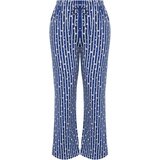 Trendyol Curve Navy Blue Striped Knitted Pajama Bottom Cene