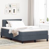 vidaXL okvir s oprugama s madracem & LED tamno siva 120x190 cm baršun | shoptok.hr