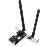 Mercusys WLAN Mercusys MA86XE AXE5400 Tri-Band Wi-Fi 6E Bluetooth PCI Express Adapter, 2402 Mbps at 6 GHz + 2402 Mbps at 5 GHz + 574 Mbps at 2.4 GHz, 2× Hi