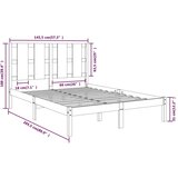  Za krevet od masivne borovine bijeli 140 x 200 cm | shoptok.hr