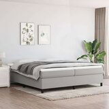  Box spring postelja z vzmetnico svetlo siva 200x200 cm blago, (20726231) Cene