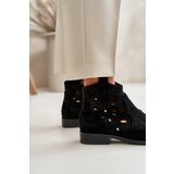 S. BARSKI Ladies Cut-Out Ankle Boots With Zipper Black S.Barski | Shoptok.si