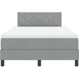  Postelja z vzmetnico z vzmetnico Svetlo siva 120 x 200 cm blago, (5000128679) | Shoptok.si