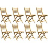  Sklopive vrtne stolice 8 kom 43 x 54 x 88 cm od bambusa | shoptok.hr
