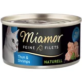 Miamor ekonomično pakiranje Feine Filets Naturelle 24 x 80 g - Tuna i škampi