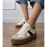 Gemre Beige women's platform sneakers Serila | Shoptok.si
