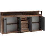 MID.YOU ŠIROKA KOMODA, antracit, stari hrast | Shoptok.si