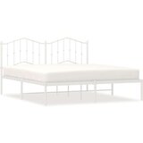 Metalni okvir za krevet s uzglavljem bijeli 183x213 cm | shoptok.hr