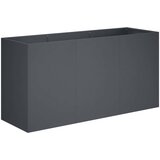  Vrtna saksija Antracit 120 x 40 x 60 cm Čelična vrata | shoptok.hr
