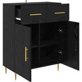 vidaXL Strani šal Črna Orehovina 69,5 x 34 x 90 cm Konstruiran les | Shoptok.si