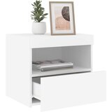  Noćni ormarić s LED svjetlima bijeli 50 x 40 x 45 cm | shoptok.hr