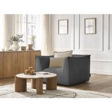 Bobochic Paris Temno siv fotelj iz rebrastega žameta Giorgia – | Shoptok.si